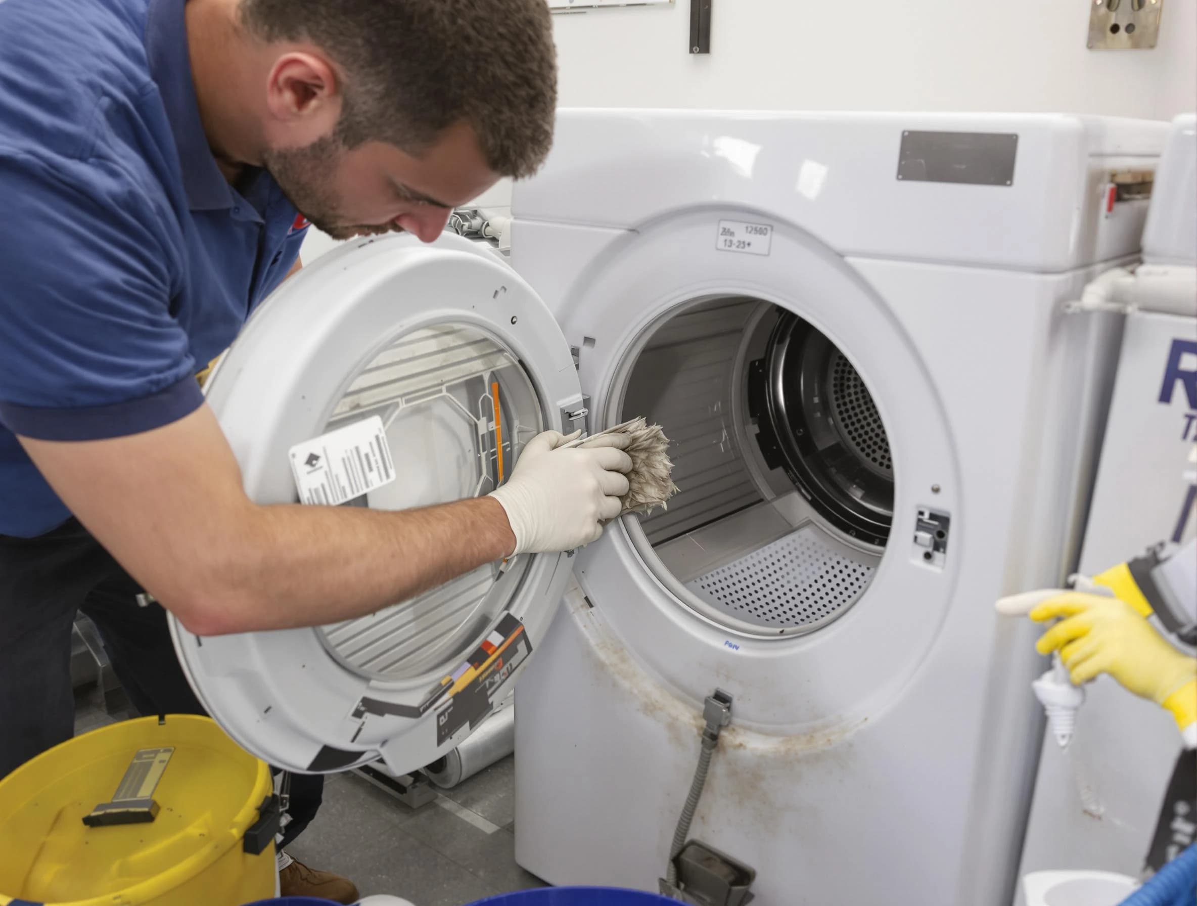 Guadalupe Dryer Vent Cleaning specialist performing detailed lint trap cleaning service in Guadalupe