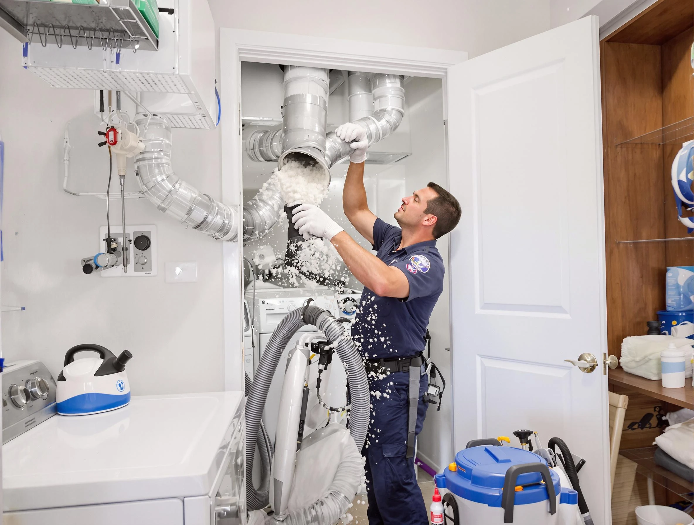 Guadalupe Dryer Vent Cleaning technician delivering thorough residential dryer vent cleaning service in Guadalupe